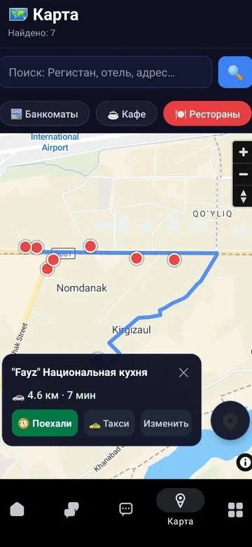 Map screen